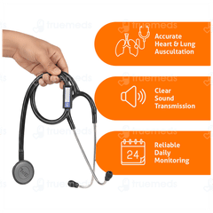 Bpl St 01 Dia Cast Adult Chest Piece Stethoscope Black 1