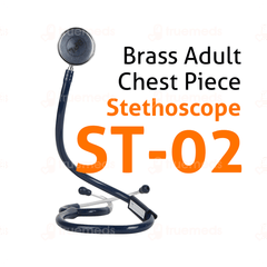 Bpl St 02 Brass Adult Chest Piece Stethoscope Blue 1