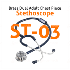 Bpl St 03 Brass Dual Adult Chest Piece Stethoscope Blue 1