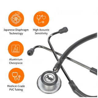 Bpl St 04 Aluminium Adult Chest Piece Stethoscope Grey 1