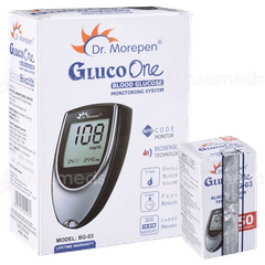 Dr Morepen Gluco One Bg 03 Blood Glucose Monitoring System 1 With 50 Blood Glucose Test Strips
