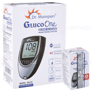 Dr Morepen Gluco One Bg 03 Blood Glucose Monitoring System 1 With 50 Blood Glucose Test Strips