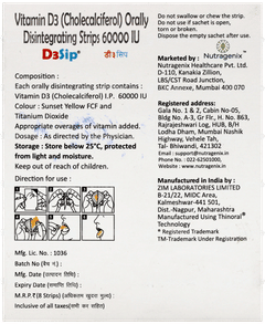 D3sip Sugar Free Disintegrating Strip 1