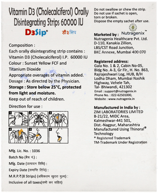 D3sip Sugar Free Disintegrating Strip 1