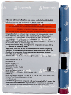 Humalog Kwikpen 100iu Disposable Prefilled Pen 3ml