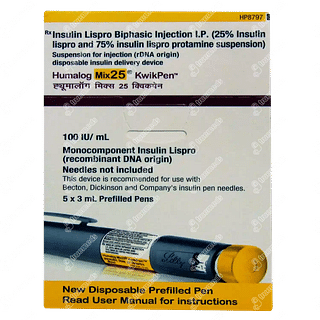 Humalog Mix Kwik 25/75 100 IU Disposable Pen 3 ML