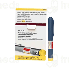 Humalog Mix25 100iu Kwikpen 3ml