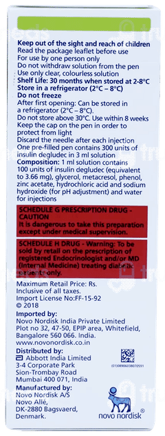 Tresiba Flextouch 100Iu Prefilled Pen 3Ml Tresiba Flextouch 100Iu Prefilled Pen 3Ml