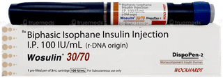 Wosulin 30/70 Dispopen 2 Pre Filled Pen Of 3ml Injection