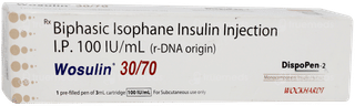 Wosulin 30/70 Dispopen 2 Pre Filled Pen Of 3ml Injection