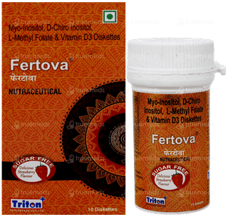 Fertova Strawberry Flavour Sugar Free Chewable Diskette Tablet 10