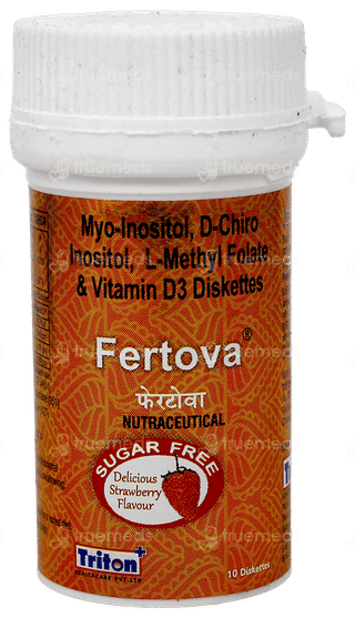 Fertova Strawberry Flavour Sugar Free Chewable Diskette Tablet 10