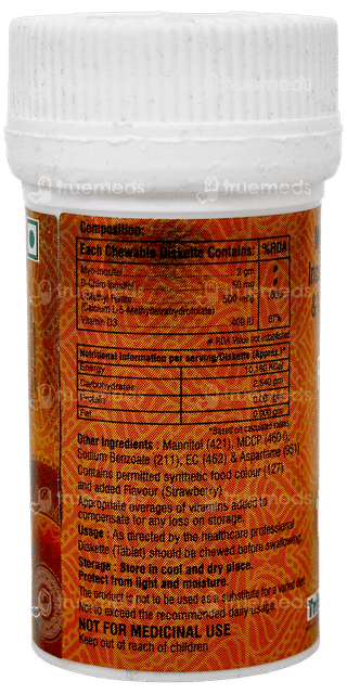 Fertova Strawberry Flavour Sugar Free Chewable Diskette Tablet 10