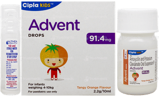 Advent 91.4Mg Tangy Orange Flavour Oral Drops 10Ml