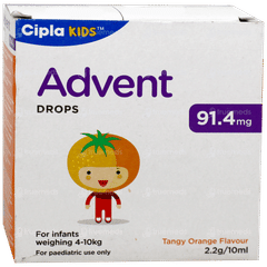 Advent 91.4Mg Tangy Orange Flavour Oral Drops 10Ml Advent 91.4Mg Tangy Orange Flavour Oral Drops 10Ml