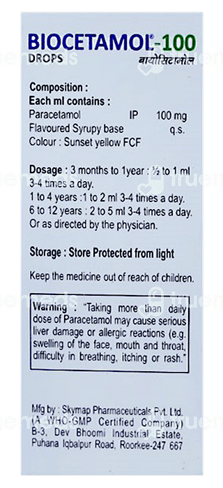 Biocetamol 100 MG Drops 15 ML