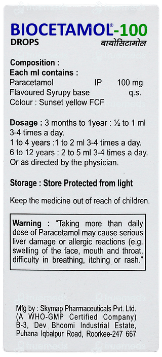 Biocetamol 100 Oral Drops 15ml