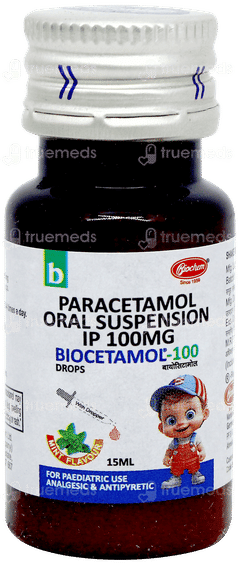 Biocetamol 100 Mint Flavour Oral Drops 15ml