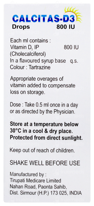 Calcitas D3 Oral Drops 15ml