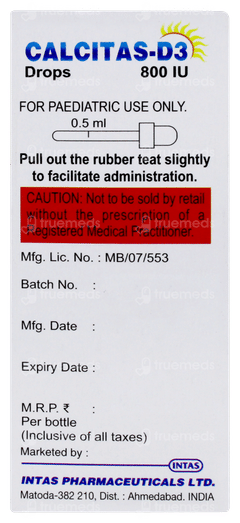 Calcitas D3 Oral Drops 15ml