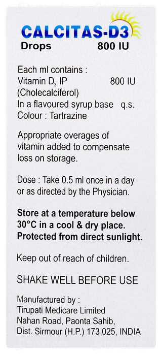 Calcitas D3 Oral Drops 15ml