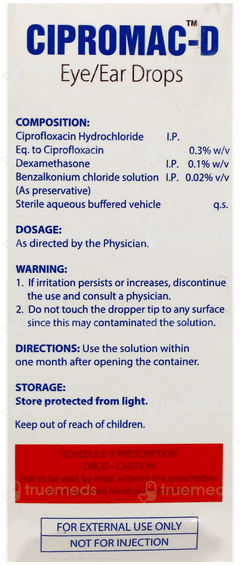 Cipromac D Eye/ear Drops 10ml Cipromac D Eye/ear Drops 10ml