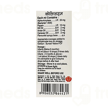 Colikem Colizyme Drops 15 Ml - Uses, Side Effects, Dosage, Price | Truemeds