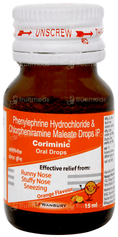 Coriminic Orange Flavour Oral Drops 15ml