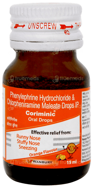 Coriminic Orange Flavour Oral Drops 15ml