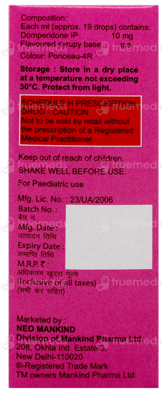 Domways Strawberry Flavour Oral Drops 5Ml