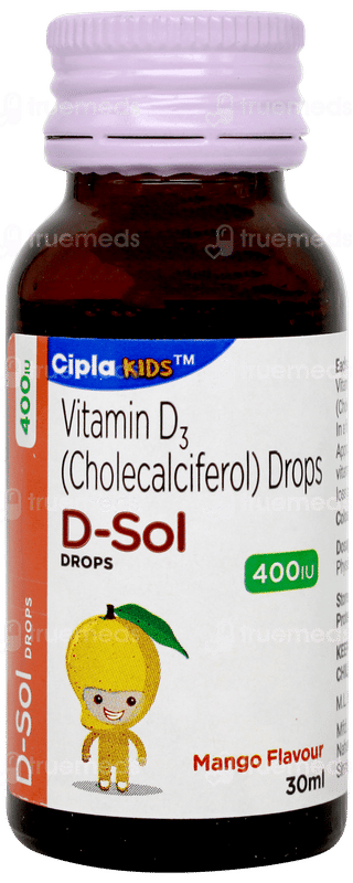 D Sol 400iu Mango Flavour Oral Drops 30ml