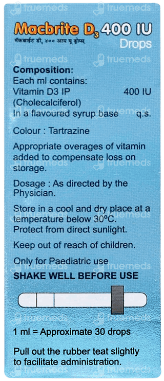Macbrite D3 400iu Oral Drops 15ml