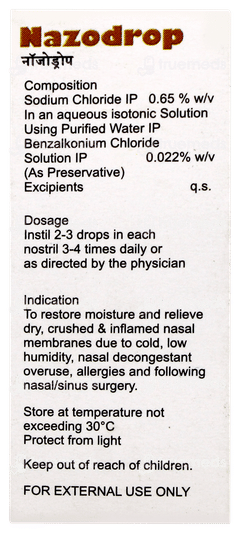 Nazodrop Nasal Drops 10ml