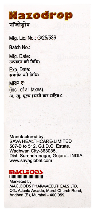 Nazodrop Nasal Drops 10ml