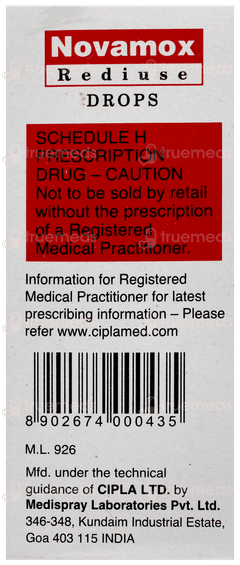 Novamox Rediuse Oral Drops 10ml