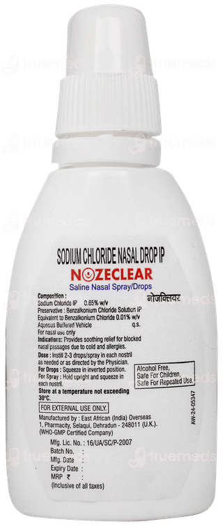नोज़क्लियर ड्रॉप्स 20 एमएल