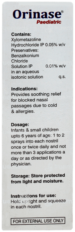 Orinase Paediatric Nasal Spray 10ml