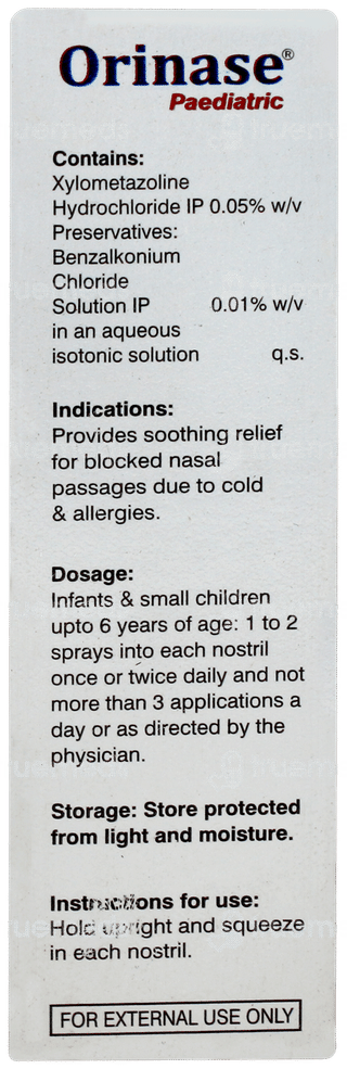 Orinase Paediatric Nasal Spray 10ml