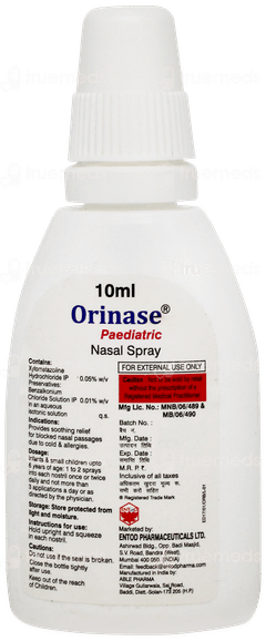 Orinase Paediatric Nasal Spray 10ml