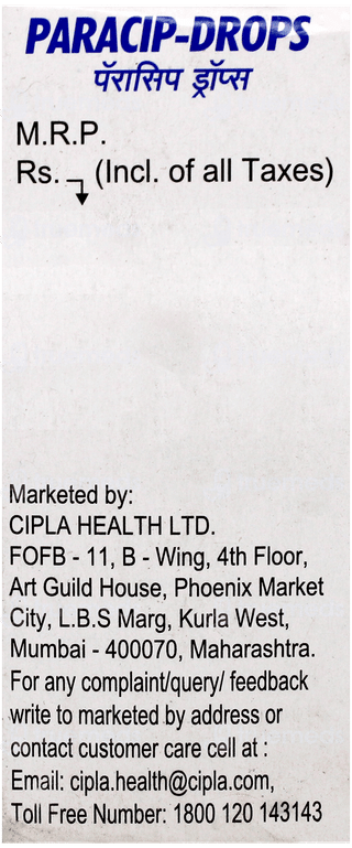 Paracip Oral Drops 15Ml