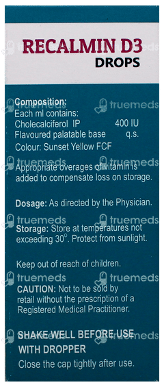 Recalmin D3 Oral Drops 30ml