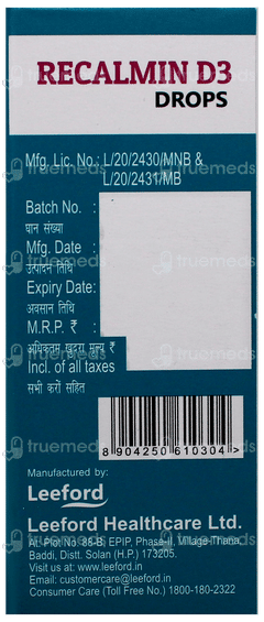 Recalmin D3 Oral Drops 30ml