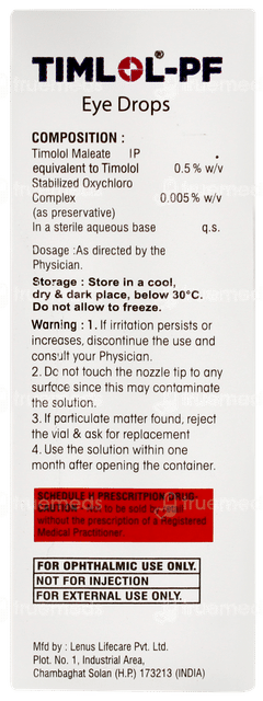 Timlol Pf Eye Drops 5ml