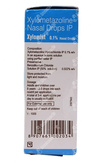 Xylomist 0.1 % Nasal Drops 10 ML