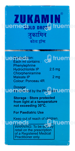 Zukamin Cold 2.5/2 MG Drops 15 ML