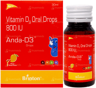 Anda D3 Mango + Honey Flavour Oral Drops 30Ml