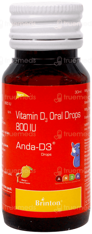 Anda D3 Mango + Honey Flavour Oral Drops 30Ml