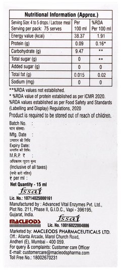 Mactase Oral Drops 15ml