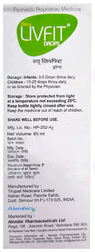 Livfit New Oral Drops 60Ml
