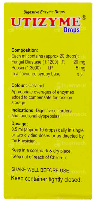 Utizyme Pineapple Flavour Oral Drops 15ml